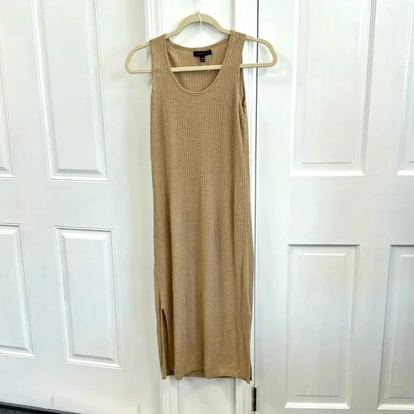 strapless open back dress Vintage 60s Sleeveless Dress Polka Dots & Border Print M main image 1